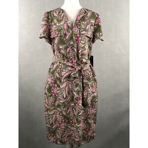 Jones New York Utility Dress Women's Size Small Flutter-Sleeve NEW